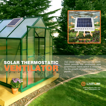 20 W Solar Fan Ventilation System Greenhouse Garden House 