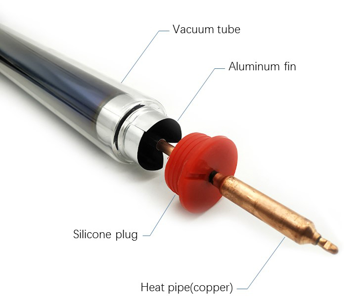 Solar Vacuum Tubes with Heat Pipes For Solar Water Heater